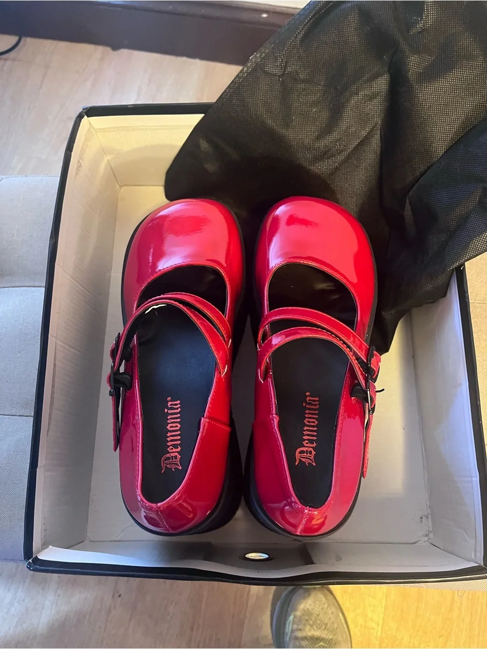 NIB Demonia Kera-08 Red Patent Leather Size 9